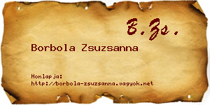 Borbola Zsuzsanna névjegykártya